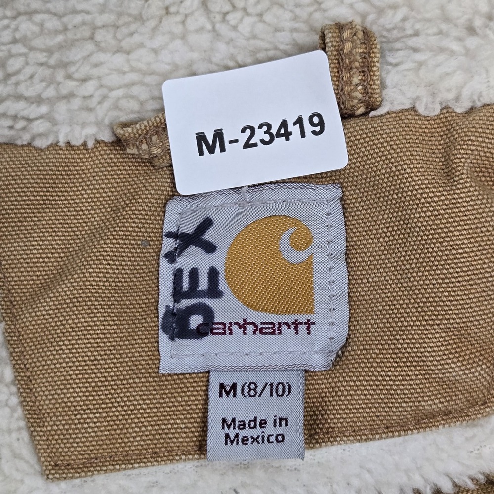 Carhartt Women Jacket M (8/10) Brown Sherpa Lined Weathered Duck Y2K - Picture 2 of 13